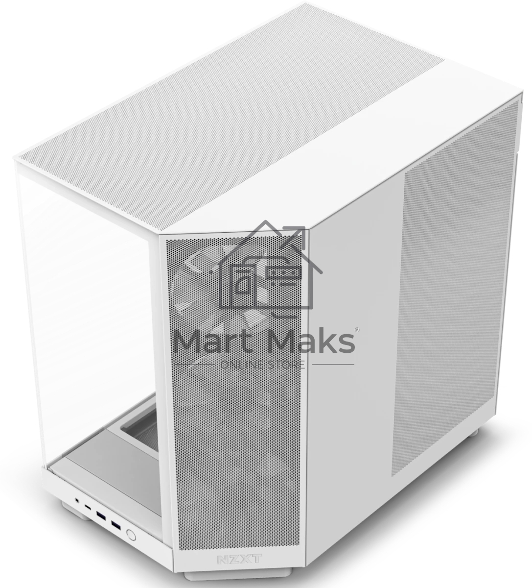 Компьютерный корпус без блока питания Case NZXT H6 Flow RGb (2023), Midi-Tower, TG, 3x120мм RGb, 2xUSB-A 3.2 + 1xUSB-C 3.2, ATX, mATX, mITX белый