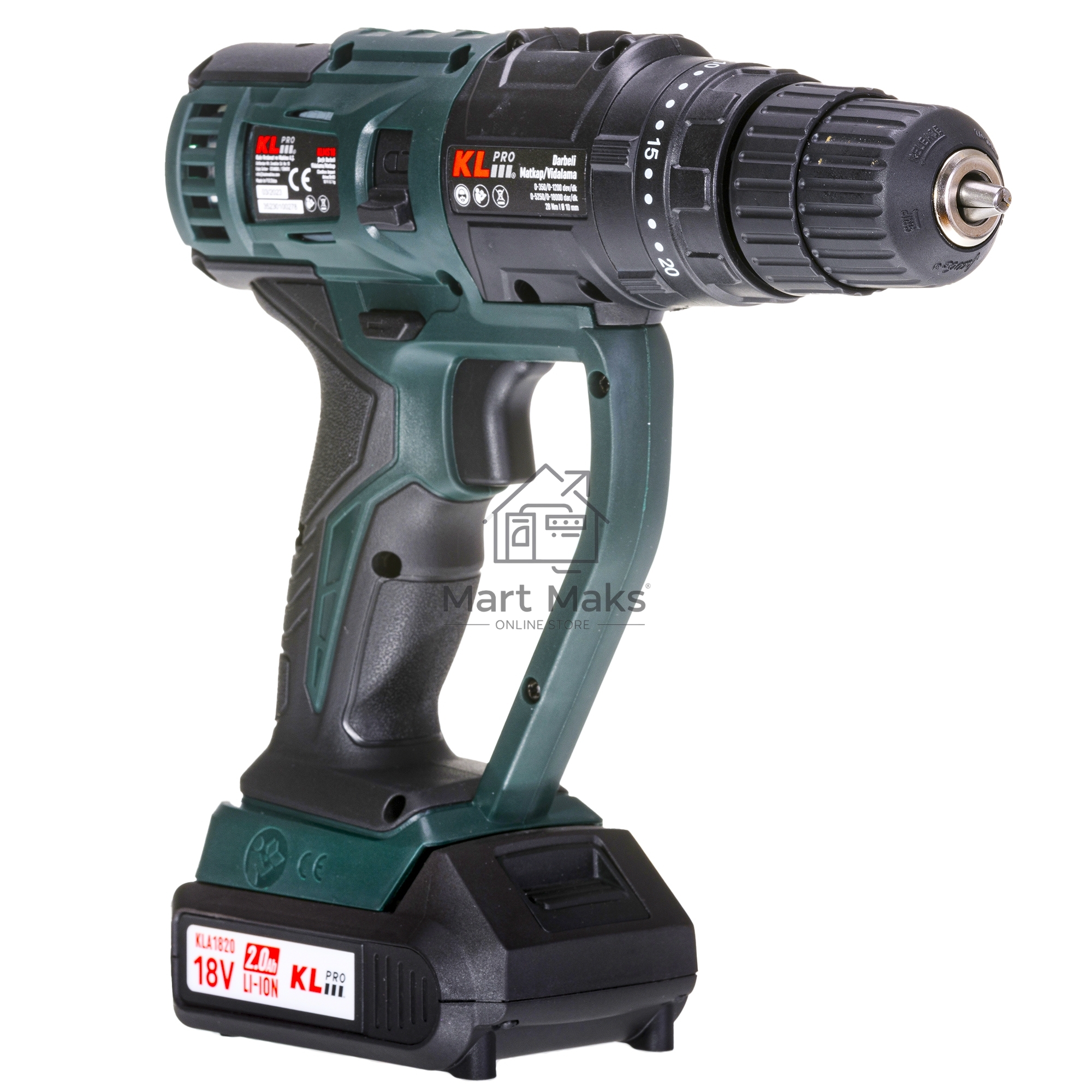 Профессиональный беспроводной мульти сет KLPRO KLMS18-20 4в1 реноватор/уд шуруповерт/диск пила/лобзик (18В, Li-ion-2шт, 2.0А·ч,З/У, сумка + 20 аксес)