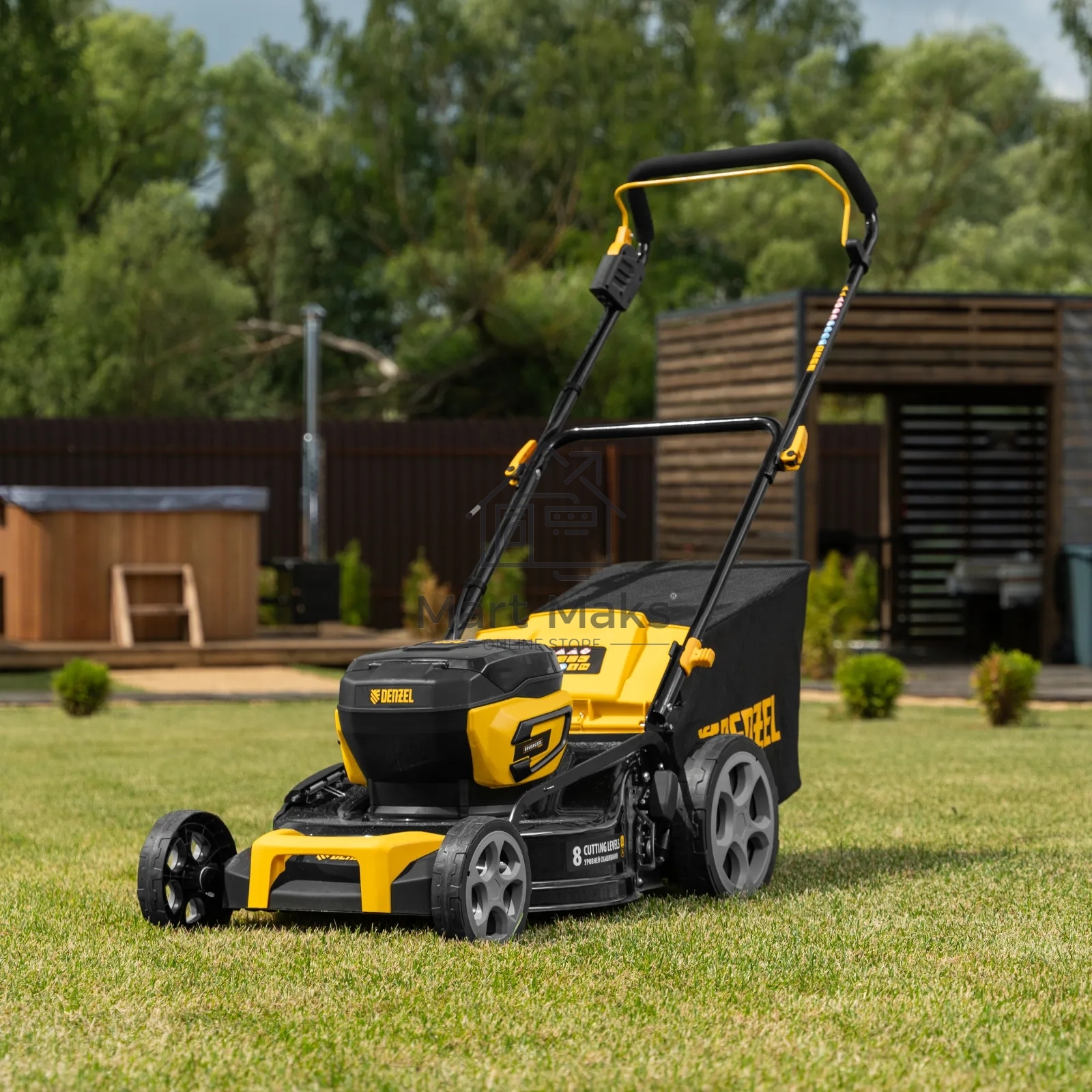 Газонокосилка аккумуляторная бесщет. Denzel DLM-460, 460 мм, травосб. 65 л., Li-Ion, 40 В