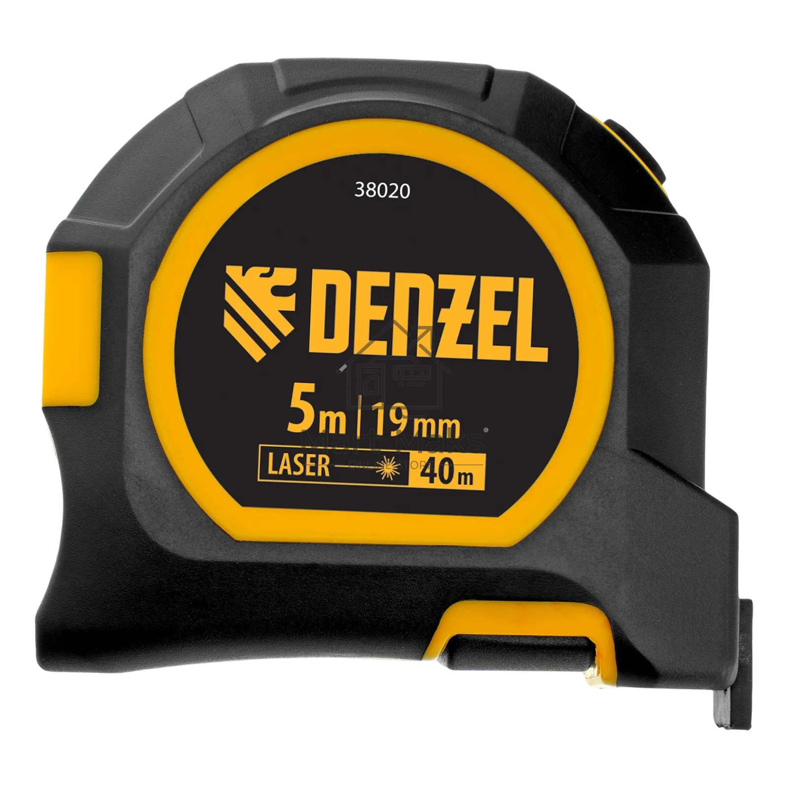Лазерный дальномер с рулеткой Denzel LT-40, 5м x 19 мм, дальномер 40м, автомат. фиксация