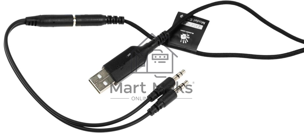 Гарнитура проводная с микрофоном A4Tech Bloody G575P черный 2м мониторные оголовье (G575P)