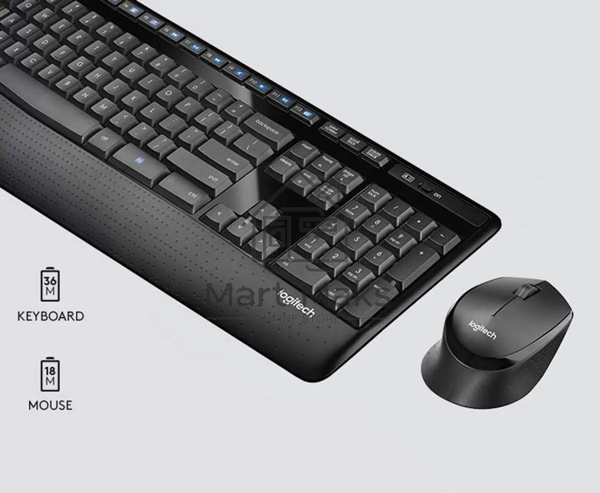 Комплект клавиатура + мышь Logitech MK345 клав:черный мышь:черный USB 2.0 беспроводная Multimedia