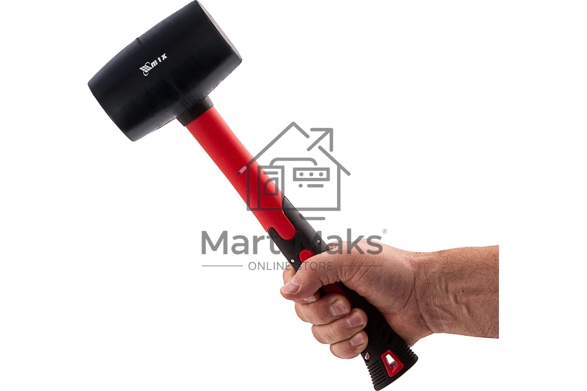 Киянка резиновая Matrix 11193 680 г, черная резина, фибергласовая рукоятка