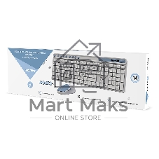 Комплект клавиатура+мышь Smartbuy 107AG беспроводной, USB, 1200 DPI, бело-голубой