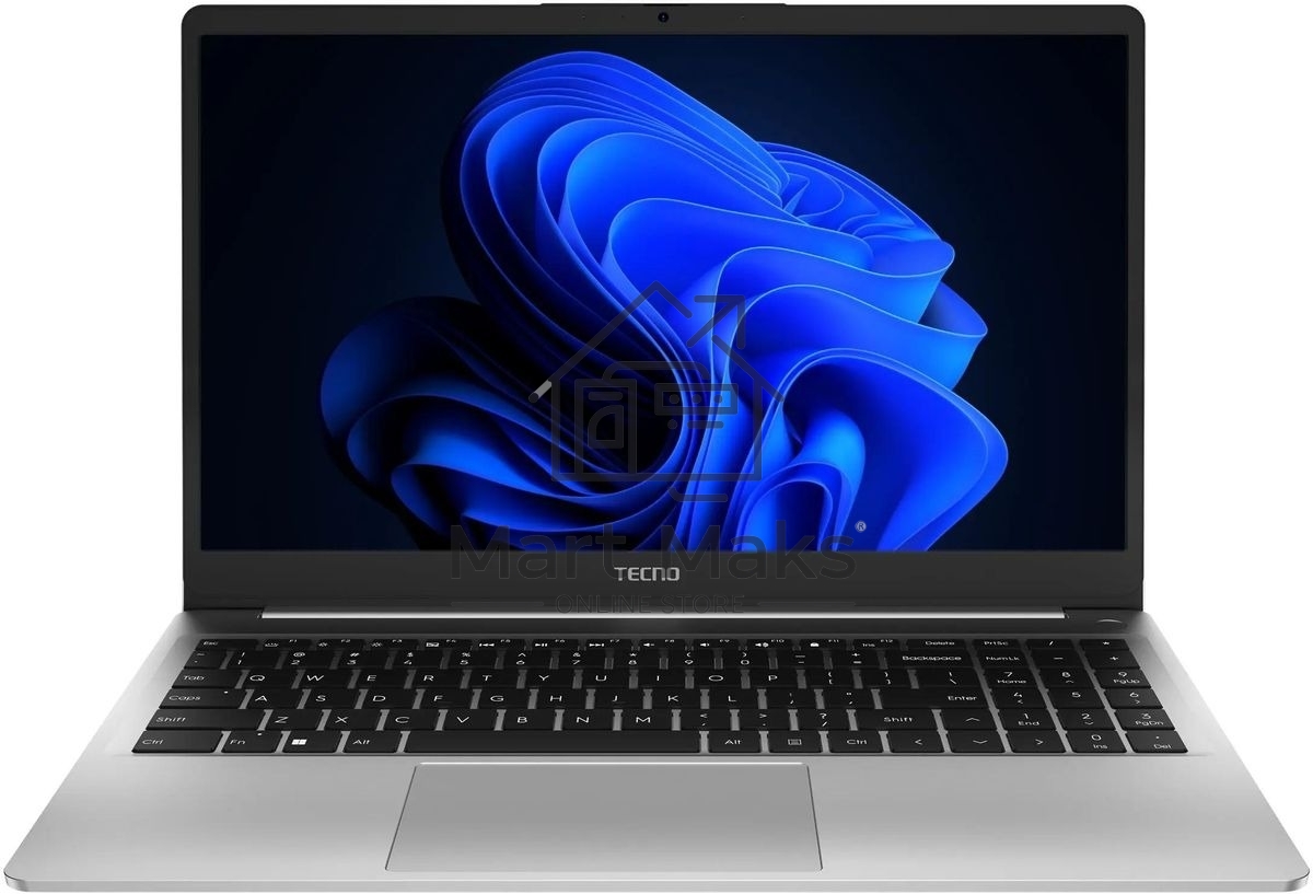 Ноутбук Tecno MegaBook K15SDA серебристый Ryzen 5 7430U 16Gb SSD512Gb AMD Radeon Graphics 15.6