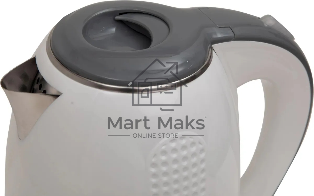 Чайник электрический Oasis K-6SPW белый+серый 1,7л. 2200Вт