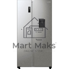 Холодильник Gorenje NRR9185EAXLWD серебристый двухкамерный 353/191л морозилка снизу, No Frost, Side by Side