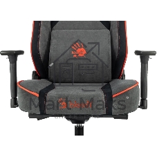 Кресло игровое A4Tech Bloody GC-680 серый/черный искусственная замша с подголов. крестов. металл
