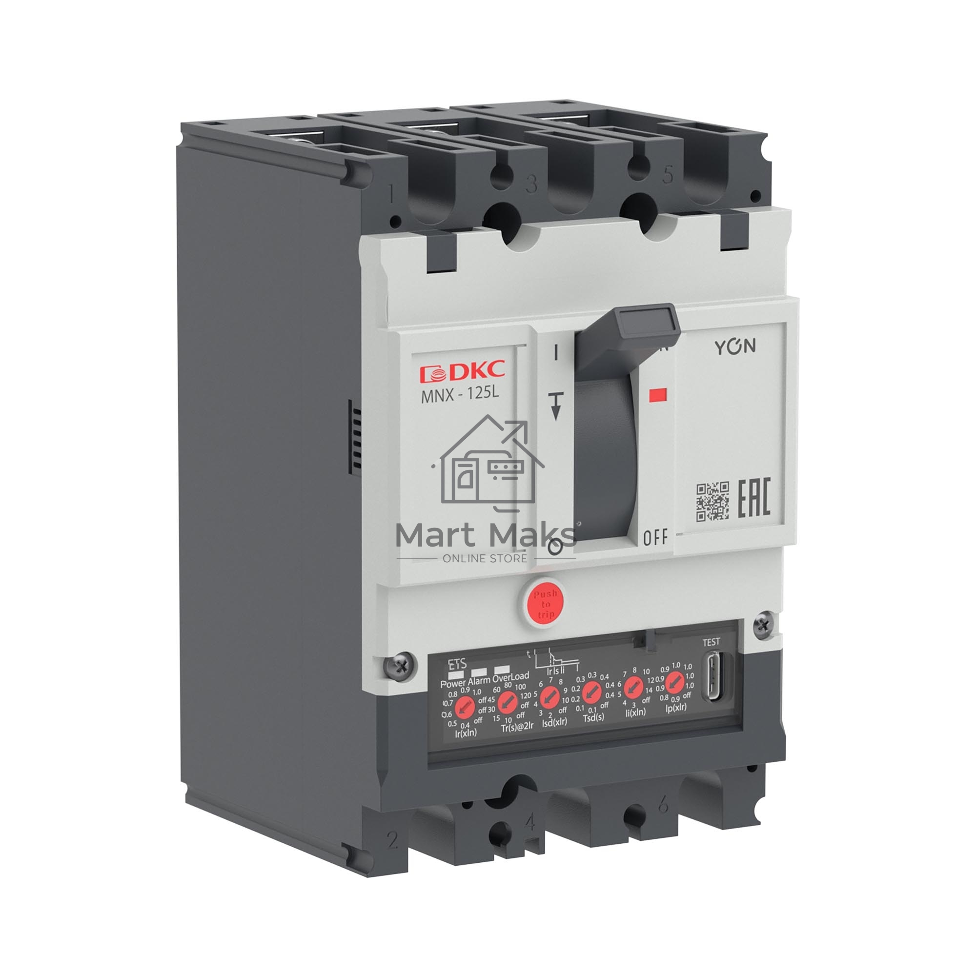 Выключатель автоматический DKC YON pro MNX125L 3P 63A 70kA при AC415V расц. ETS.