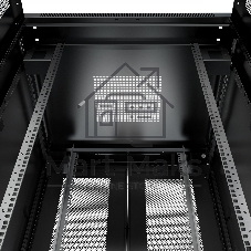 Шкаф серверный напольный Cabeus ND-05C-42U80/120-BK IP20, 42U, 2055х800х1200 мм (ВхШхГ), дверь: перфорация, боковая панель: сплошная, разборный, чёрный