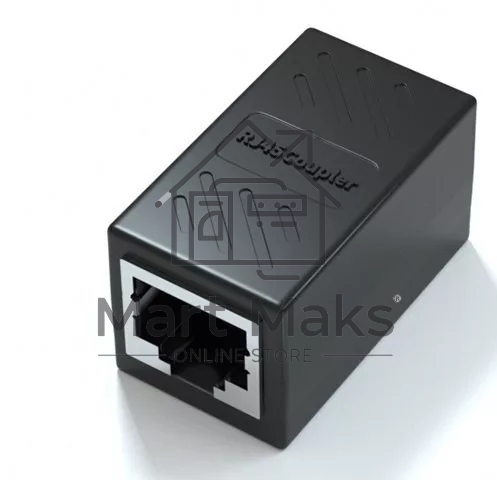Модуль RJ-45 (F) <->RJ-45(F),FTP, проходной, ABS пластик, черный, кат. 5e VCOM <CT251S>