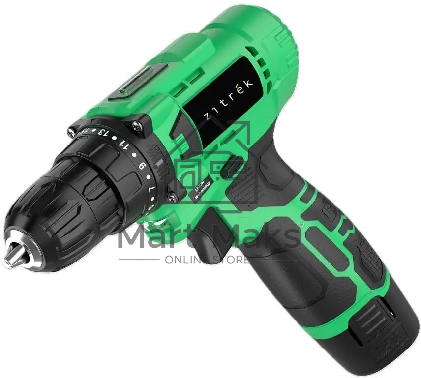 Дрель-шуруповерт Zitrek Green Li Plus 083-1021, Аккумуляторная, 12В