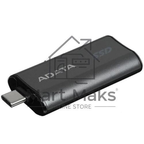 Твердотельный диск A-DATA External SC750 серый SC750-1000G-CCBK 1TB USB 3.2 Gen 2 Type-C, R/W -1050/1000 MB/s