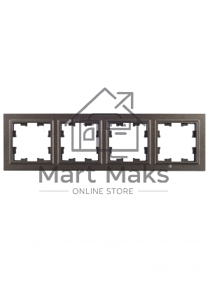 Рамка 4-местная BRITE РУ-4-БрТБ темная бронза