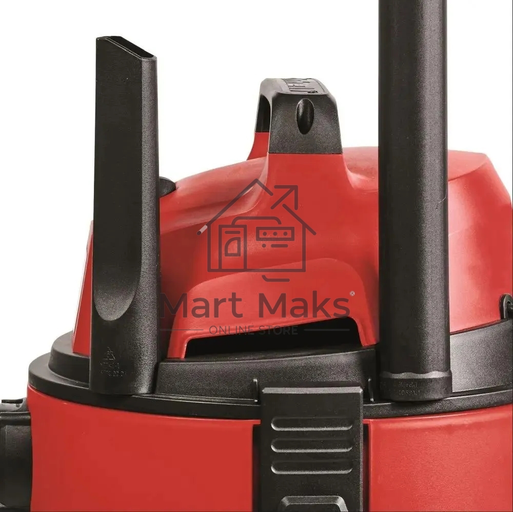 Строительный пылесос Einhell TC-VC 1825 (2342430) красный, 1250 Вт, уборка сухая/влажная, пылесборник мешок/контейнер, 25 л
