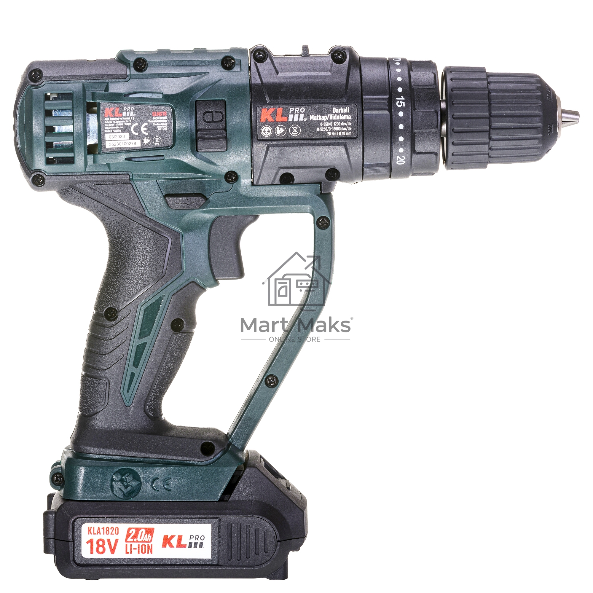 Профессиональный беспроводной мульти сет KLPRO KLMS18-20 4в1 реноватор/уд шуруповерт/диск пила/лобзик (18В, Li-ion-2шт, 2.0А·ч,З/У, сумка + 20 аксес)