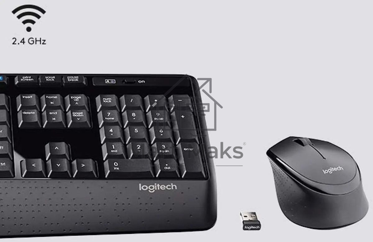 Комплект клавиатура + мышь Logitech MK345 клав:черный мышь:черный USB 2.0 беспроводная Multimedia