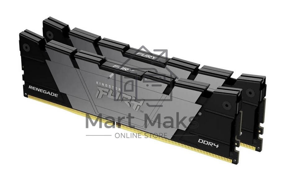 Оперативная память Kingston Fury Renegade, DDR4, 64GB (2x32GB), 3600MHz, CL18, DIMM, с радиатором, черный