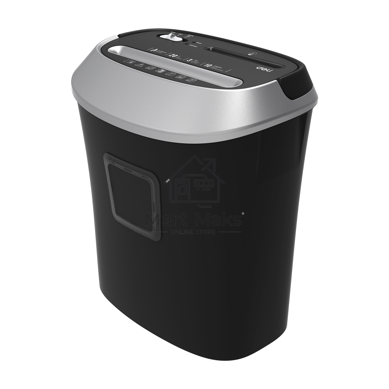 Уничтожитель бумаг Deli E9948, Shred capacity: 10 sheets; Shred size: 5*38mm; Security level: 3