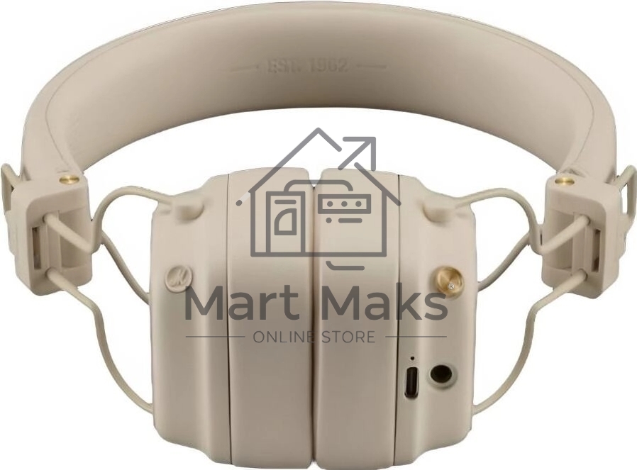 Гарнитура накладные Marshall Major V бежевый беспроводные bluetooth оголовье (MAJOR V CREAM)