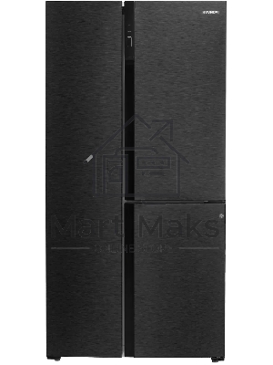 Холодильник Hyundai CS5073FV графит трехкамерный инвертер Side by Side 292/167л морозилка сбоку