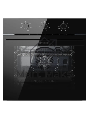 Духовой шкаф Kuppersberg HO 603 Black Glass, High-Tech, 78 л, поворотное управление, таймер, 6 режимов, макс. температура 310 градусов, энергоэффективность А, цвет черный, цвет фурнитуры черный