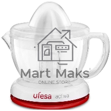 Соковыжималка Ufesa EX4934 Spinner белый/красный, цитрусовая, 40 Вт, 700 мл, механическое, реверс