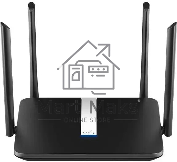 Роутер беспроводной Cudy X6 AX1800 10/100/1000BASE-TX черный