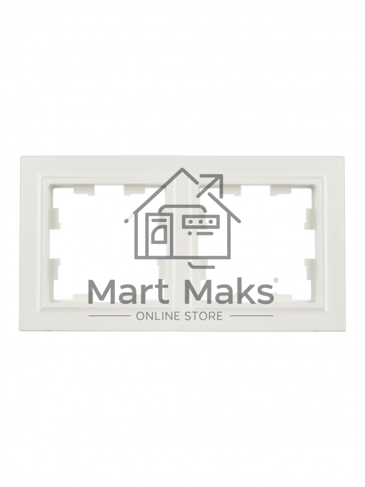 Рамка 2-местная IEK BRITE РУ-2-БрЖ жемчуг