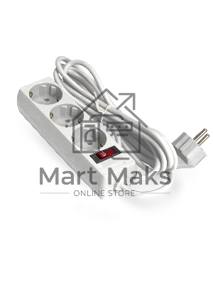 Удлинитель ExeGate EC-3-5W EX279353RUS белый, 5 м, евровилка, 3 розетки, 2200 Вт