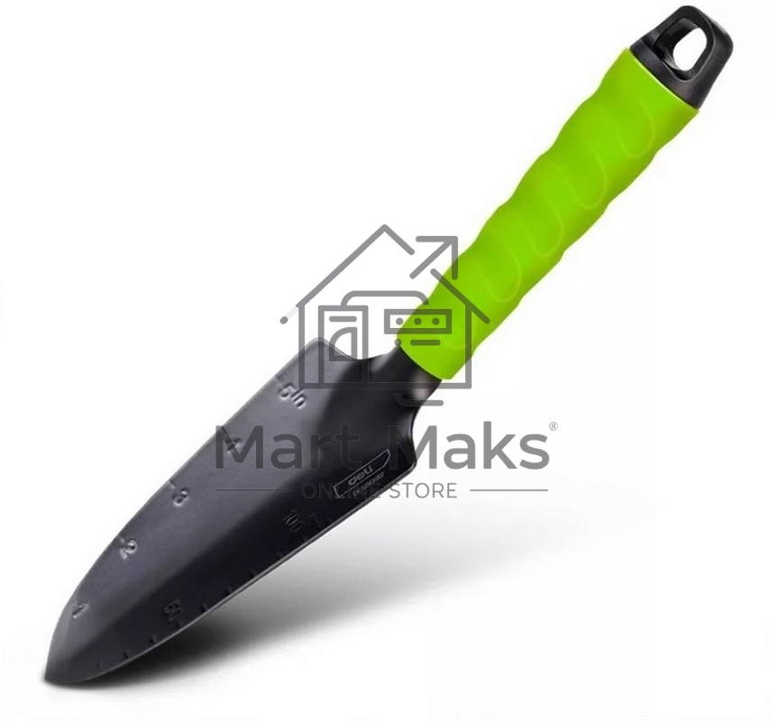 Лопатка садовая узкая Deli DL580812 длина 30 см, защита от ржавчины и коррозии, противоскользящая рукоять
