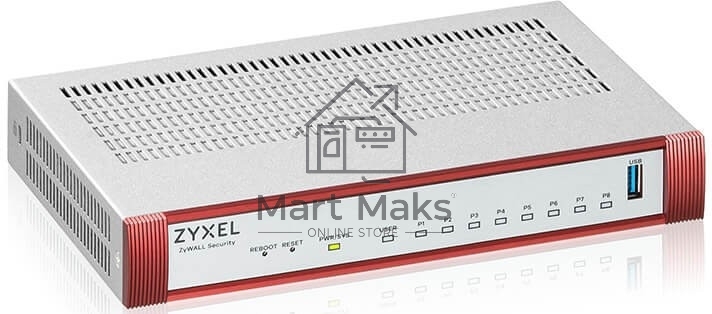 Межсетевой экран Zyxel USG FLEX 100H с подпиской Gold на 1 год (AS, AV, CF, IDP/DPI, Sandboxing, SecuReporter), 8xRJ-45: 1G (LAN/WAN), 1xUSB3.0 **