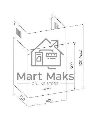 Вытяжка пристенная цилиндрическая Weissgauff Box 40 PB белый, 40 см, 900 куб. м/ч, 58 дБ