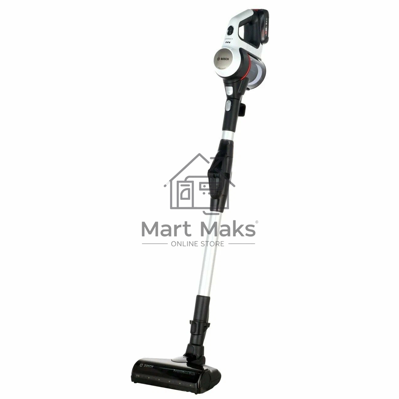 Пылесос вертикальный/ручной Bosch BCS711XXL чёрный/серебристый, питание от аккумулятора, уборка сухая, пылесборник - 0.3 л, работа от АКБ max - 40 мин