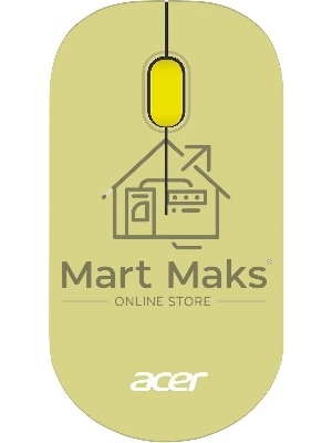 Мышь беспроводная Acer OMR205 зеленый/желтый, 1200 dpi, радиоканал, USB, кнопки - 3