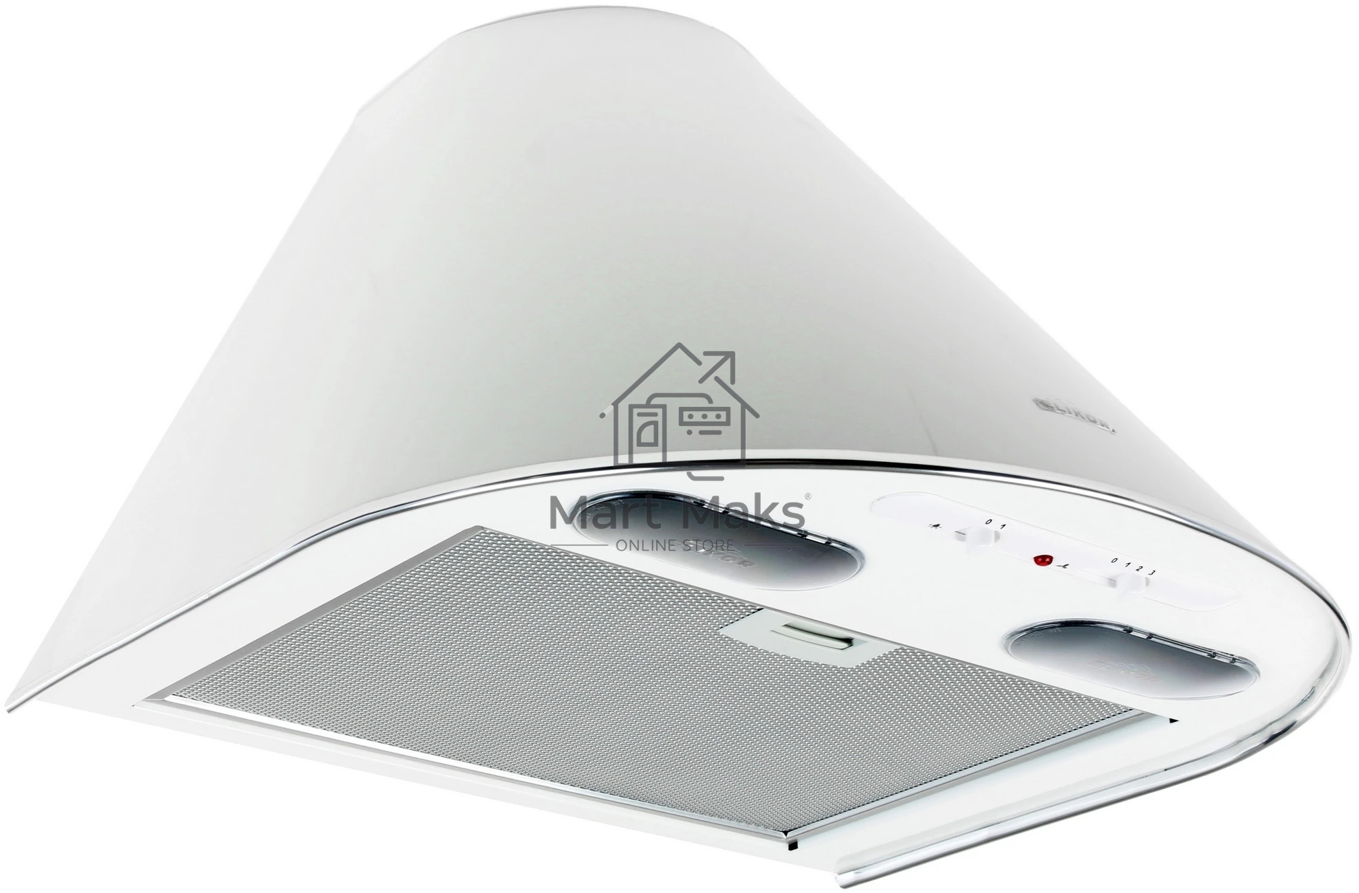 Вытяжка каминная Elikor Эпсилон 50П-430-П3Л белый/серебристый, 50 см, 430 куб. м/ч, 54 дБ