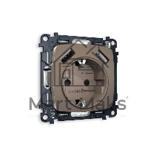 Комплект механизма электрической розетки OMEGA Темная бронза матовый 2USB A+A 18W (быстрая зарядка) с/з QUANT (OP6390, VM155) MO639010