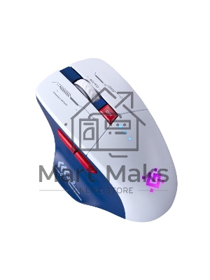 Мышь беспроводная Defender Tisa GM-126 белый/синий, 1600 dpi, радиоканал, Bluetooth, USB, кнопки - 6