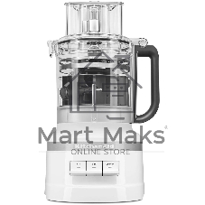 Кухонный комбайн KitchenAid 5KFP1318EWH, мощность 400 Вт, объем чаши 3.1 л, импульсный режим, белый