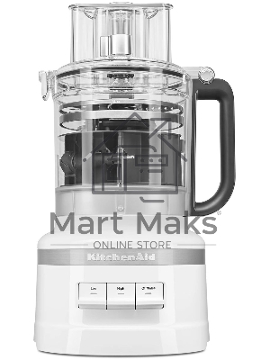 Кухонный комбайн KitchenAid 5KFP1318EWH, мощность 400 Вт, объем чаши 3.1 л, импульсный режим, белый