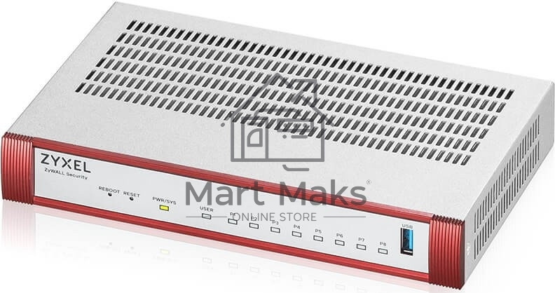 Межсетевой экран Zyxel USG FLEX 100H с подпиской Gold на 1 год (AS, AV, CF, IDP/DPI, Sandboxing, SecuReporter), 8xRJ-45: 1G (LAN/WAN), 1xUSB3.0 **