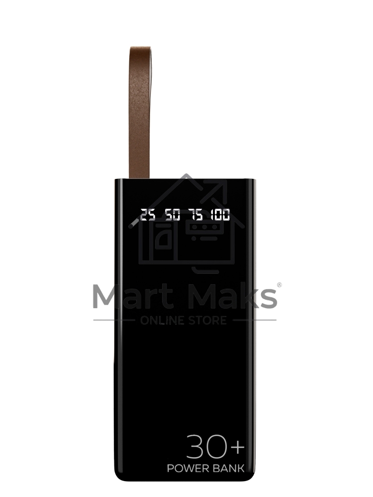 Портативный аккумулятор 30000mAh 2USB 2.1A More choice PB60-30, белый