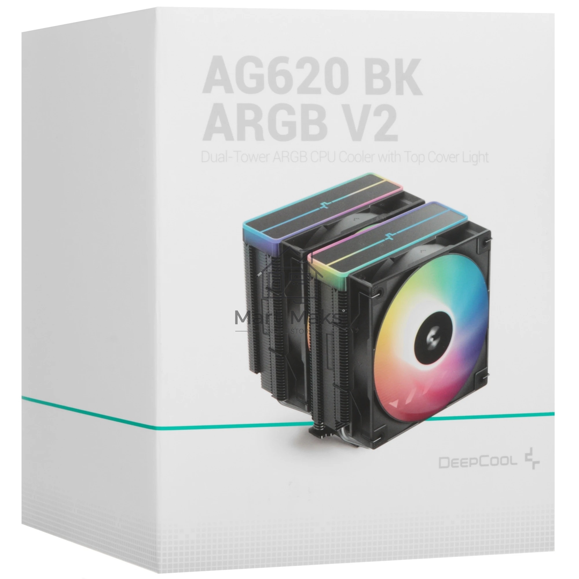 Кулер для процессора DEEPCOOL AG620 BK ARGB V2 черный 120мм алюминий+медь 1850rpm 29.4db 4-pin 260W 157мм