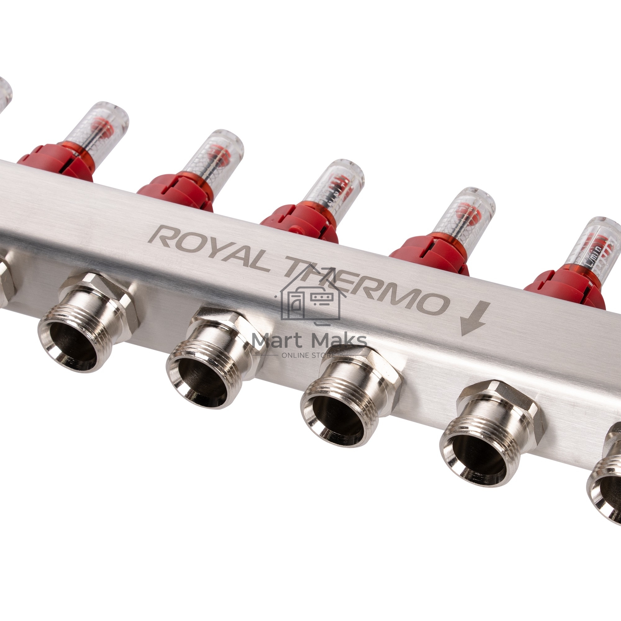 Коллектор Royal Thermo нерж. в сборе с расходомерами 1