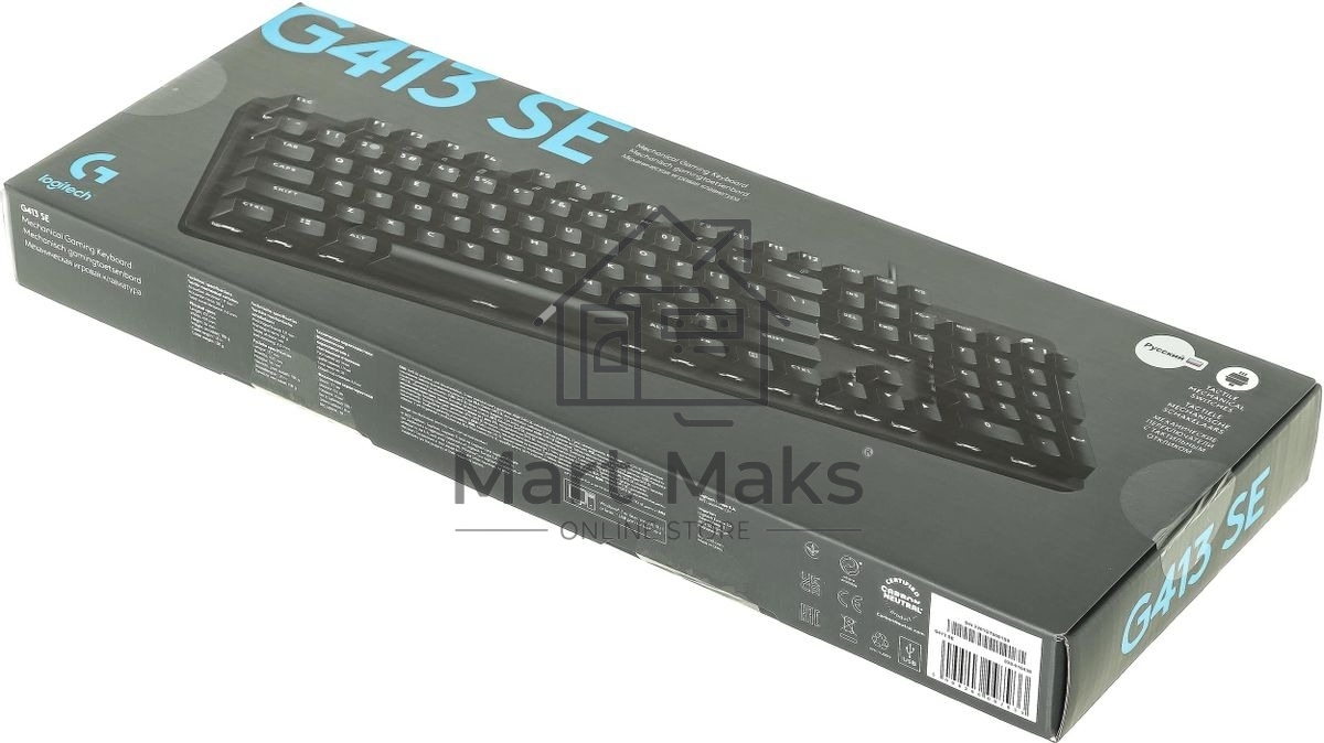 Клавиатура проводная Logitech Gaming Keyboard G413 SE Mechanical - RUS - USB - TACTILE SWITCH черный