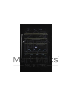 Винный шкаф встраиваемый ZÜGEL ZCWI570DB черный, 145 л, 2 отсека, 57 бут.