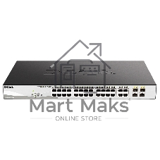 Коммутатор D-Link DGS-1210-28MP/F4A, 24×1 Гбит/с + 4×1 Гбит/с Combo, настраиваемый