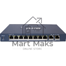 Коммутатор iFLOW F-SW-EM610POE-VM, 8×1 Гбит/с PoE + 2×1 Гбит/с Комбо (RJ45/SFP), настраиваемый