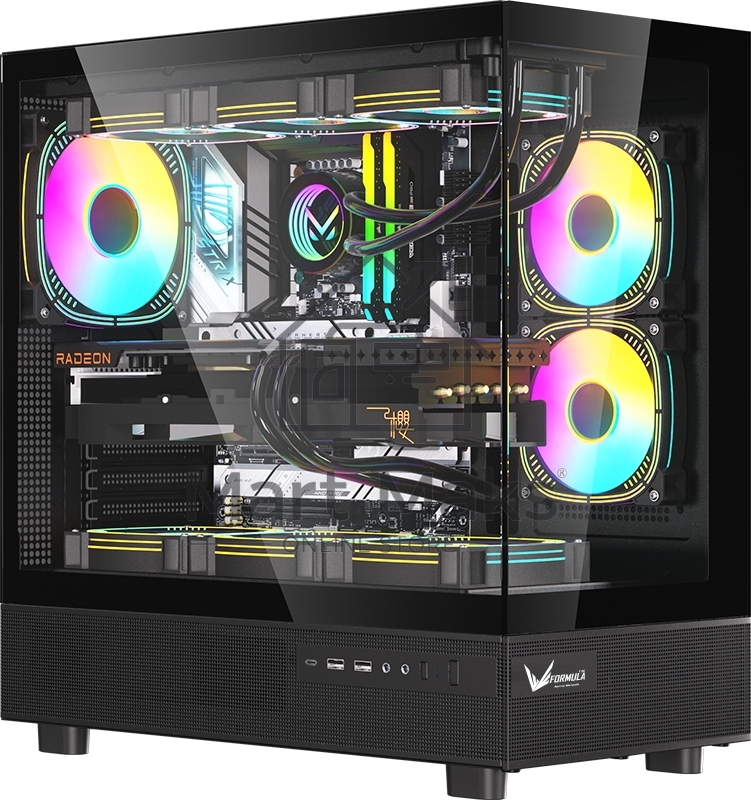 Компьютерный корпус AeroCool / Formula Crystal Z8 COSMIC черный без БП ATX 3x120mm 5x140mm 1xUSB2.0 1xUSB3.0 1xUSB3.1 audio bott PSU