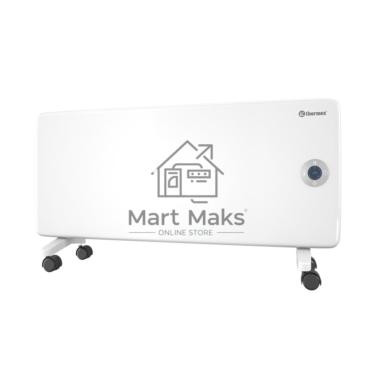 Конвектор Thermex Frame 2000E белый, 2000 Вт, 25 м2, термостат, дисплей